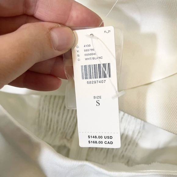 Anthropologie Mare Mare Women's White Cutout Twill Halter Mini Dress Small NWT - Picture 9 of 10